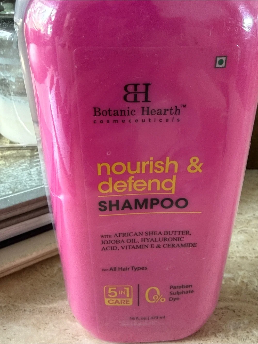 Botanic Hearth Nourish & Defend Shampoo - Pink Bottle